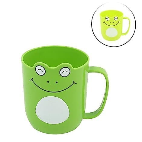 Caneca de Plástico 350ml Infantil Sapos Verdes