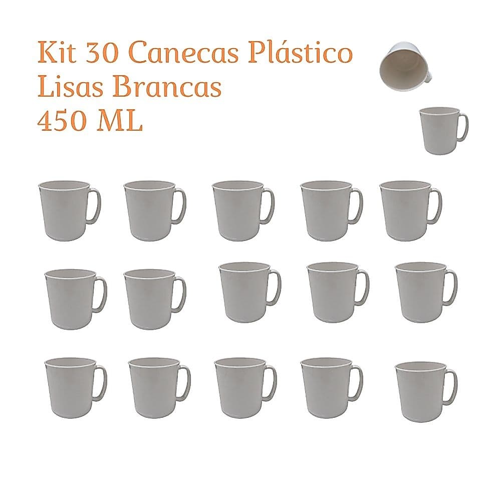 30 Canecas Plástico 450ml Escolar, Lembrancinha, Brindes