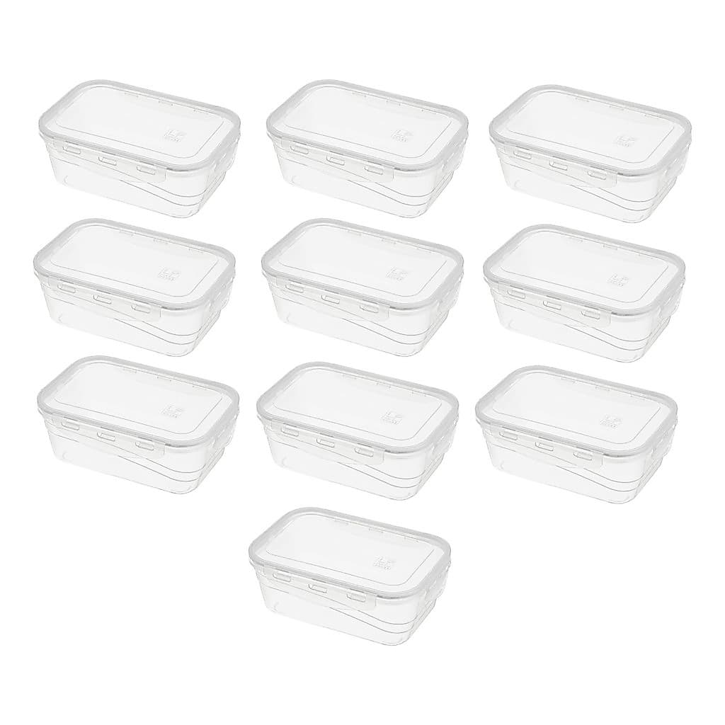 Kit 10 Pote Marmita Fitness Reutilizável 1000ml Trava Freezer