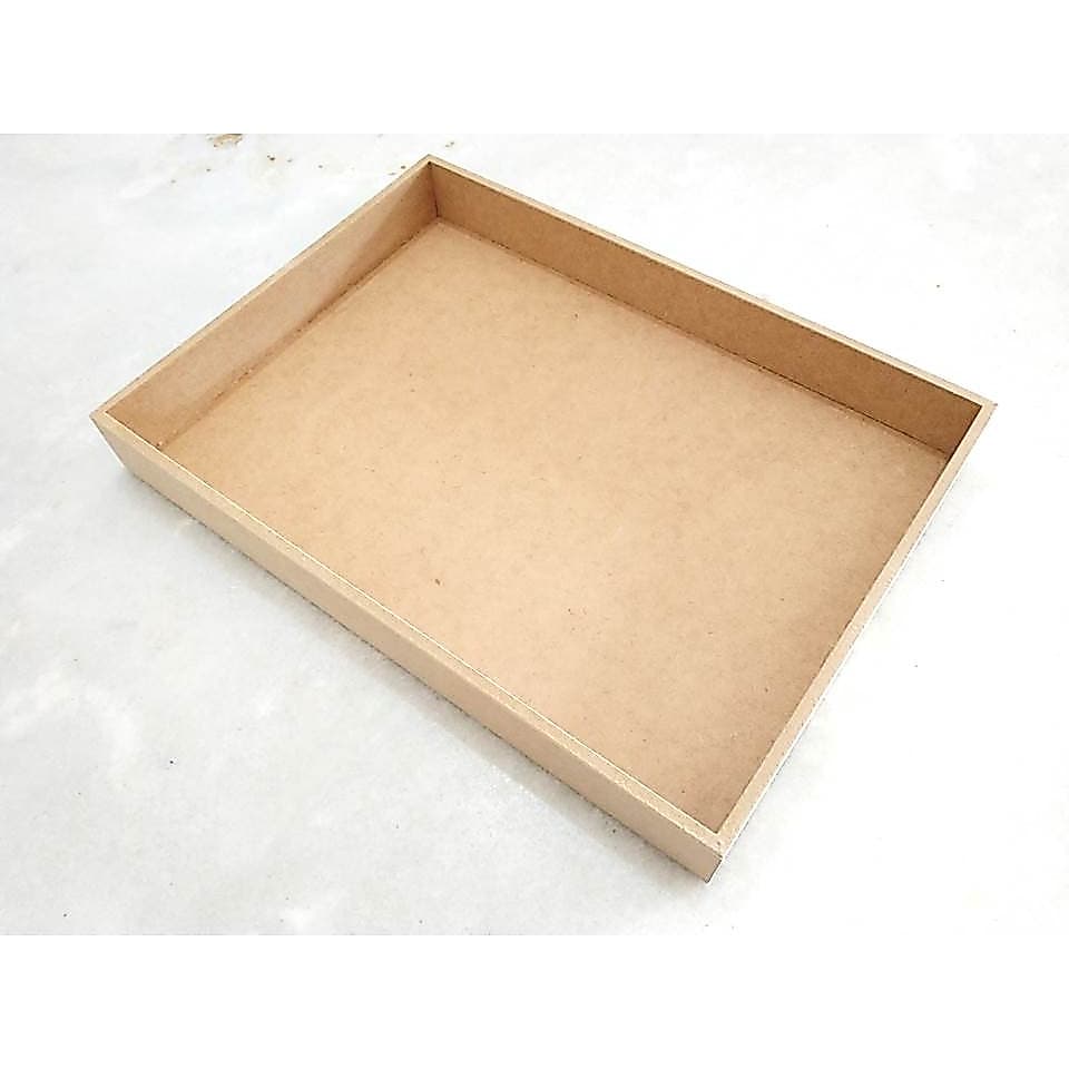 Bandeja grande decoração café mdf 5 unidades 40x30x5 6mm interna