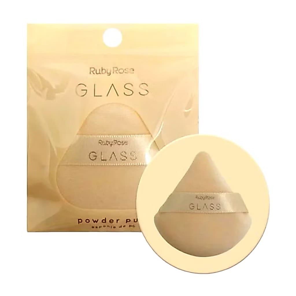 HB-S04  esponja de po powder puff glass ruby rose