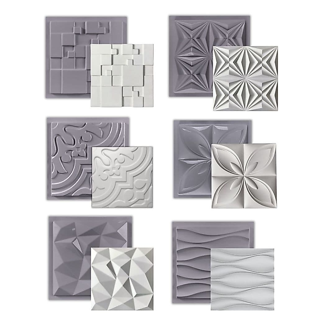 Kit de Moldes Formas Para Gesso 3D Revestimento Parede