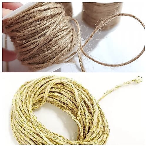 1 METRO Cordão de Juta e Sisal para Artesanato Feno Fino e Grosso
