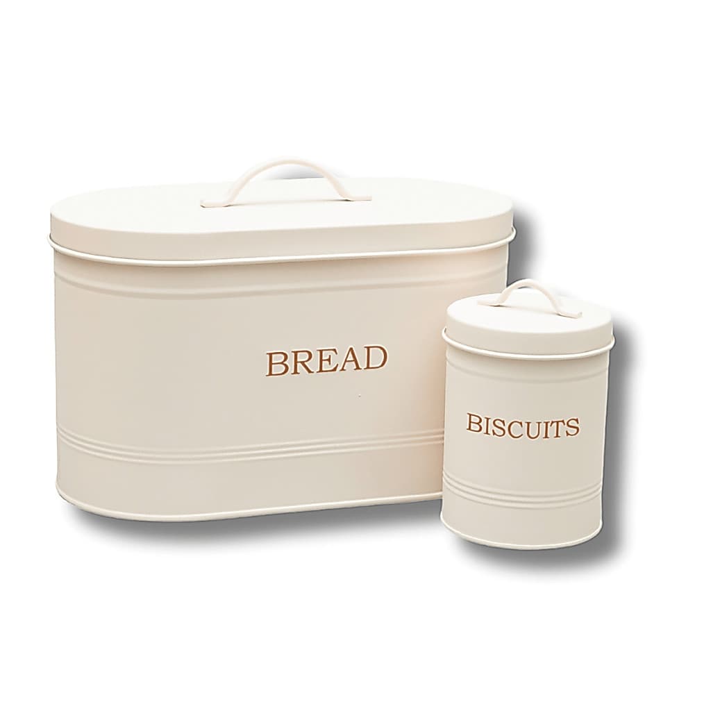 Kit 2 Porta Mantimentos Pão Biscoitos Tampa Aço 11 34cm Organização Cozinha Premium