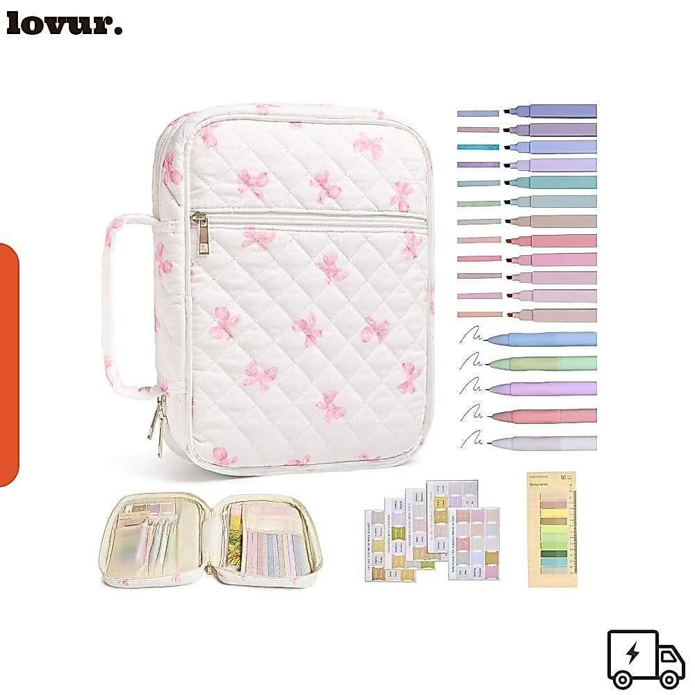 Capa Da Bíblia LOVUR , Bolsa De Com Bolso Zíper Design Floral , Sacos De Armazenamento Alça , Oração
