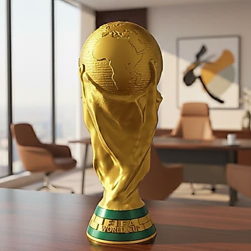 Troféu Copa Do Mundo 28cm Dourado Decoração 3d Dourado
