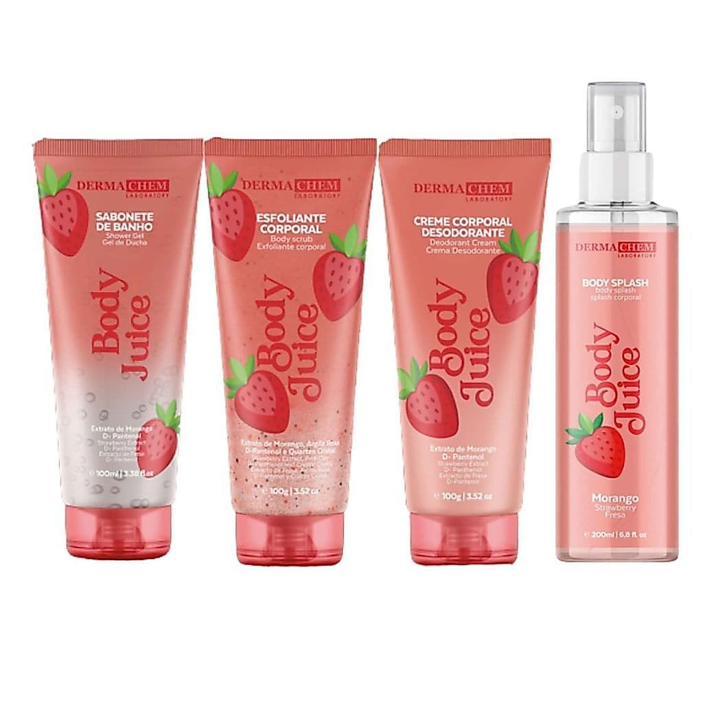 Linha Corporal Fragrância Morango Lançamento Dermachem