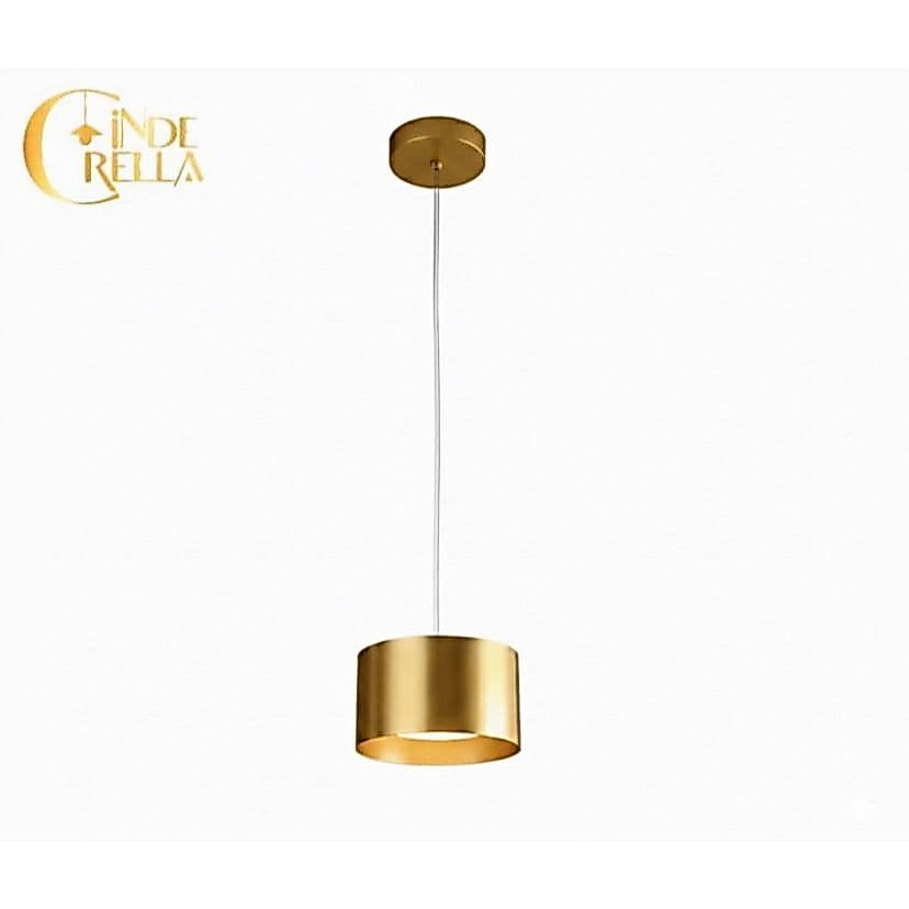 Pendente Dourado Brilhante Moderno LED 3 em 1 10W – Lustre Suspenso Decorativo Para Cozinha Sa