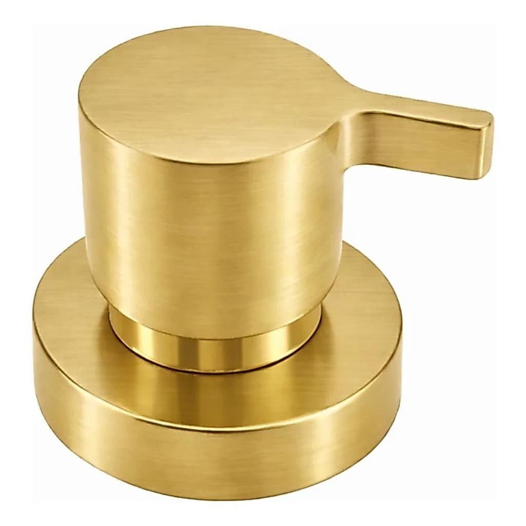 Acabamento Registro Redondo Dourado Escovado 1/2 3/4 1 Padrão Deca Metal Banheiro Moderno 16 Estrias