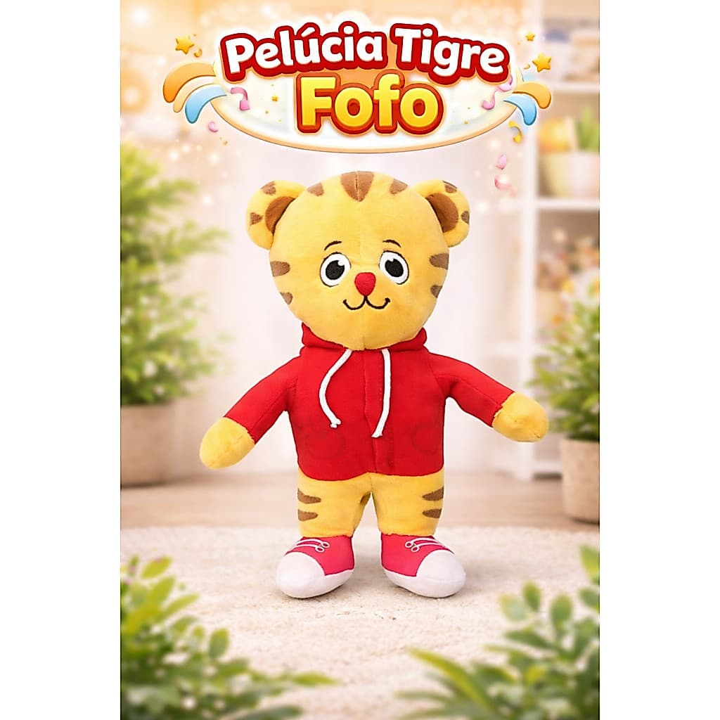 Daniel Tigre de Pelúcia 20 cm, desenho daniel tigre, pelucia daniel tigre, pelucia tigre, daniel desenho, criança, bebe