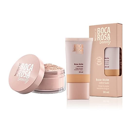 Boca Rosa Pó Solto Mármore + Base Boca Rosa