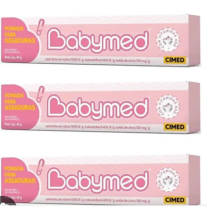 🍼 Babymed Rosa Creme para Assaduras – Proteção e Cuidado Diário do Bebê | Kit Econômico