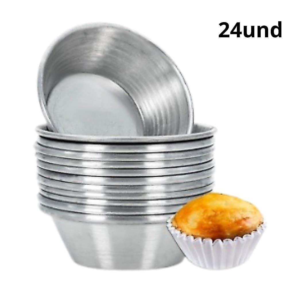 KIT  24 Formas Para Empada todos tamanhos Forminha Mini Empada Salgado Aluminio