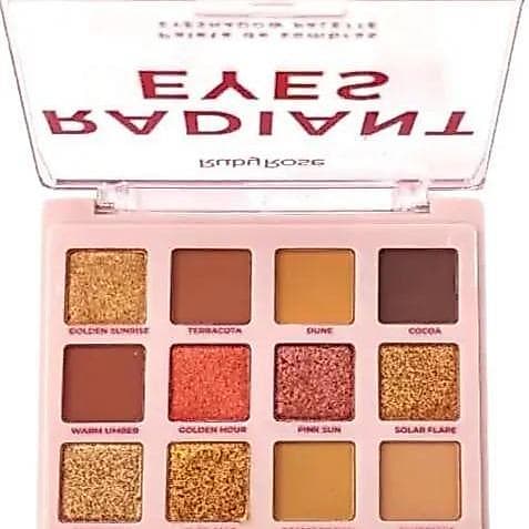 RUBY ROSE Paleta de Sombras Radiant Eyes Cores Neutras a Vibrantes Matte Cintilante e Metálico