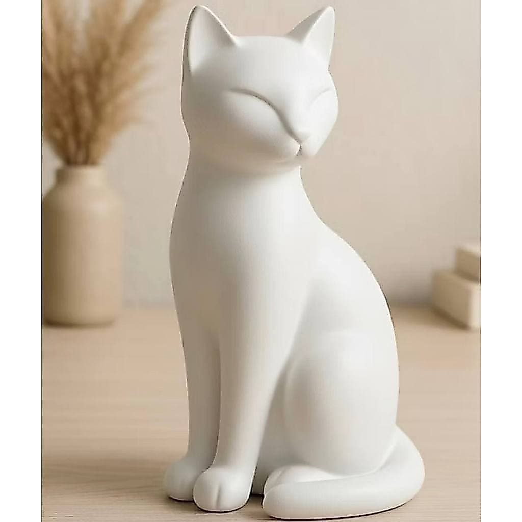 Escultura decorativa de Gato | Decoração animal | Decoração Pets | Escultura minimalista