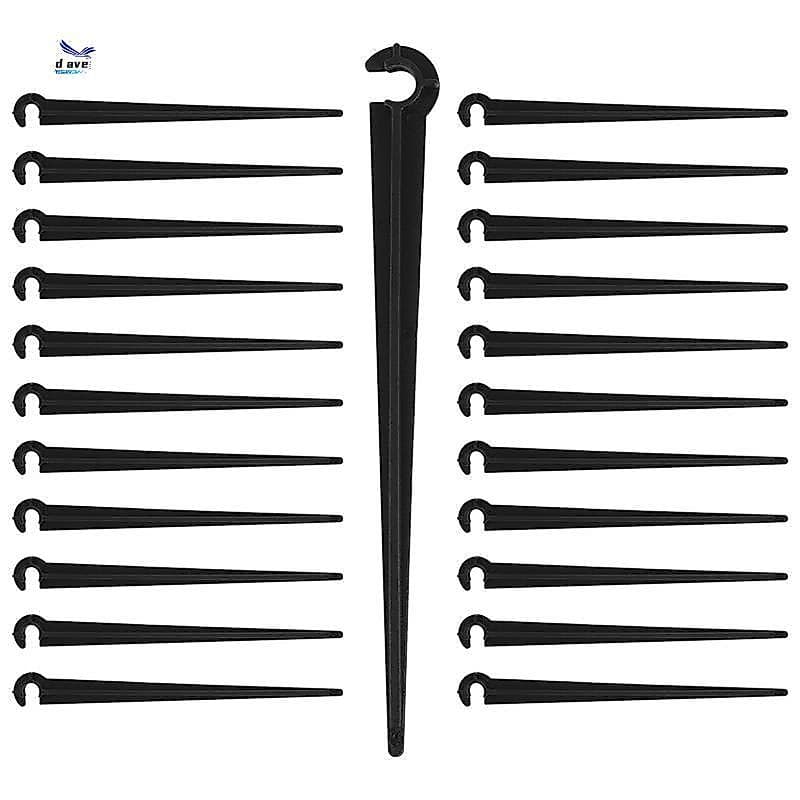 50 Pçs Em Forma De C Jardim 4/7mm Suporte De Tubo De Irrigação Por Gotejamento Haste Fixa Acessórios