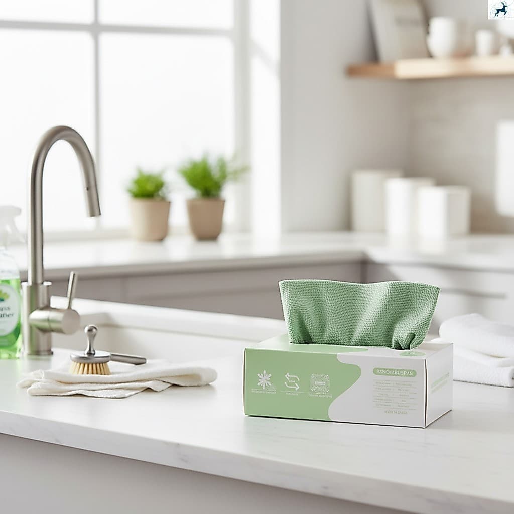 Toalhetes De Cozinha Descartáveis De Microfibra Espessados-Panos De Limpeza Removíveis Para Uso Doméstico