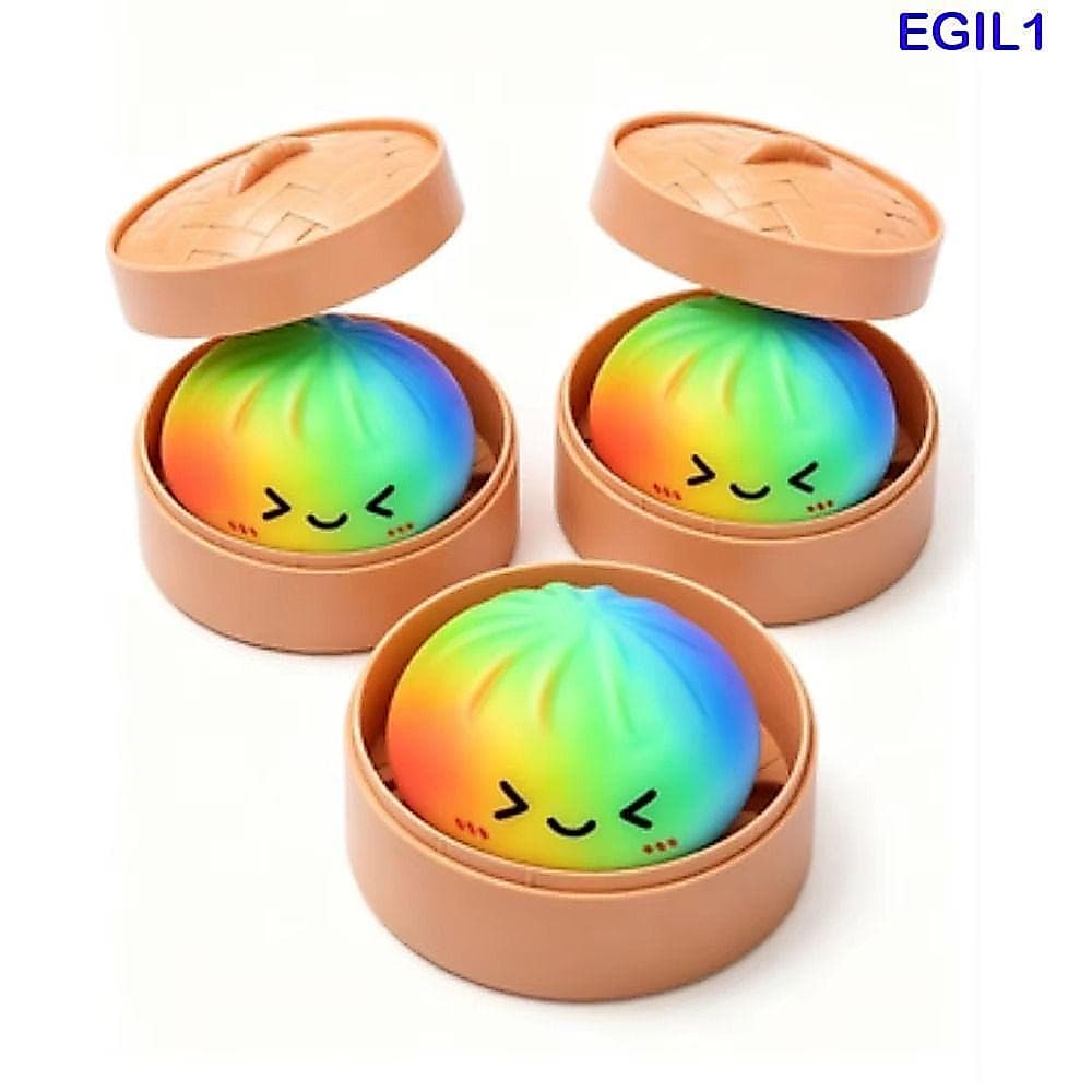 EGIL1 Brinquedos Moles De Bolinho , Mole Macio E Bonito Da Recuperação Lenta , Bola Sensorial Cor Do Arco-Íris Pitada