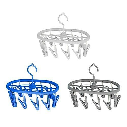 Varal Oval Pendurar Roupas 10 Prendedores Sortido Resistente Prático
