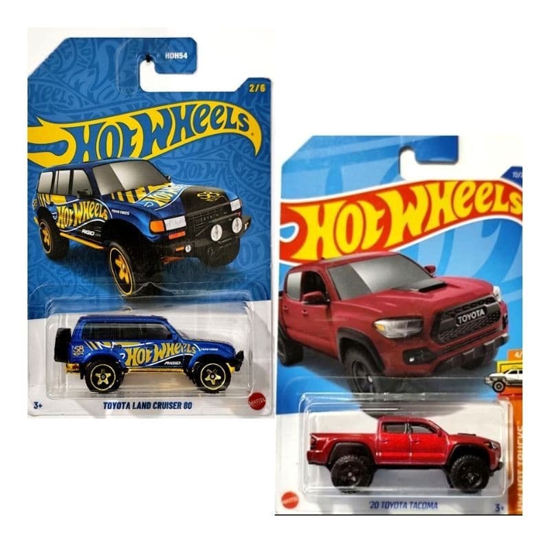 Hot Wheels carrinho coleção Toyota - vários modelos diferentes como pickup e carros esportivos