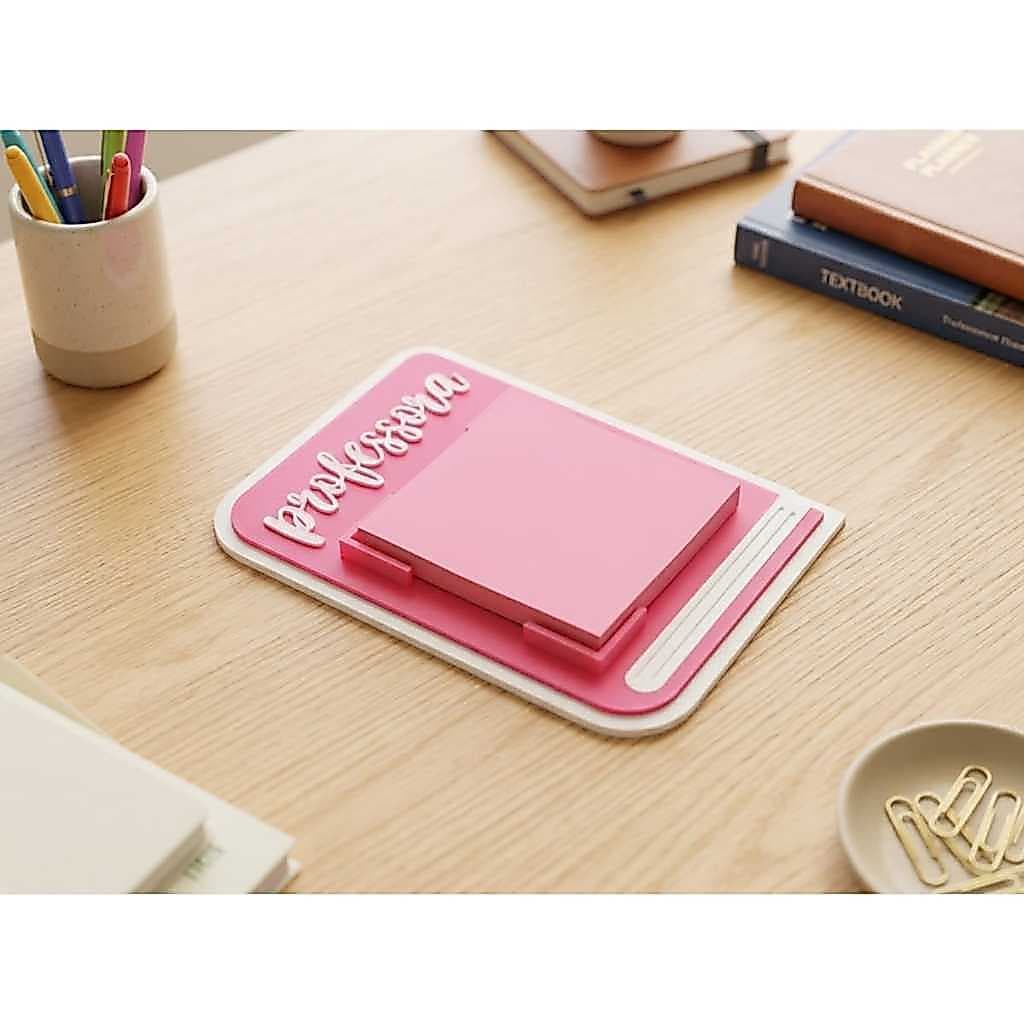 Porta Post-it Professores 7,6x7,6cm Livro/ Maça