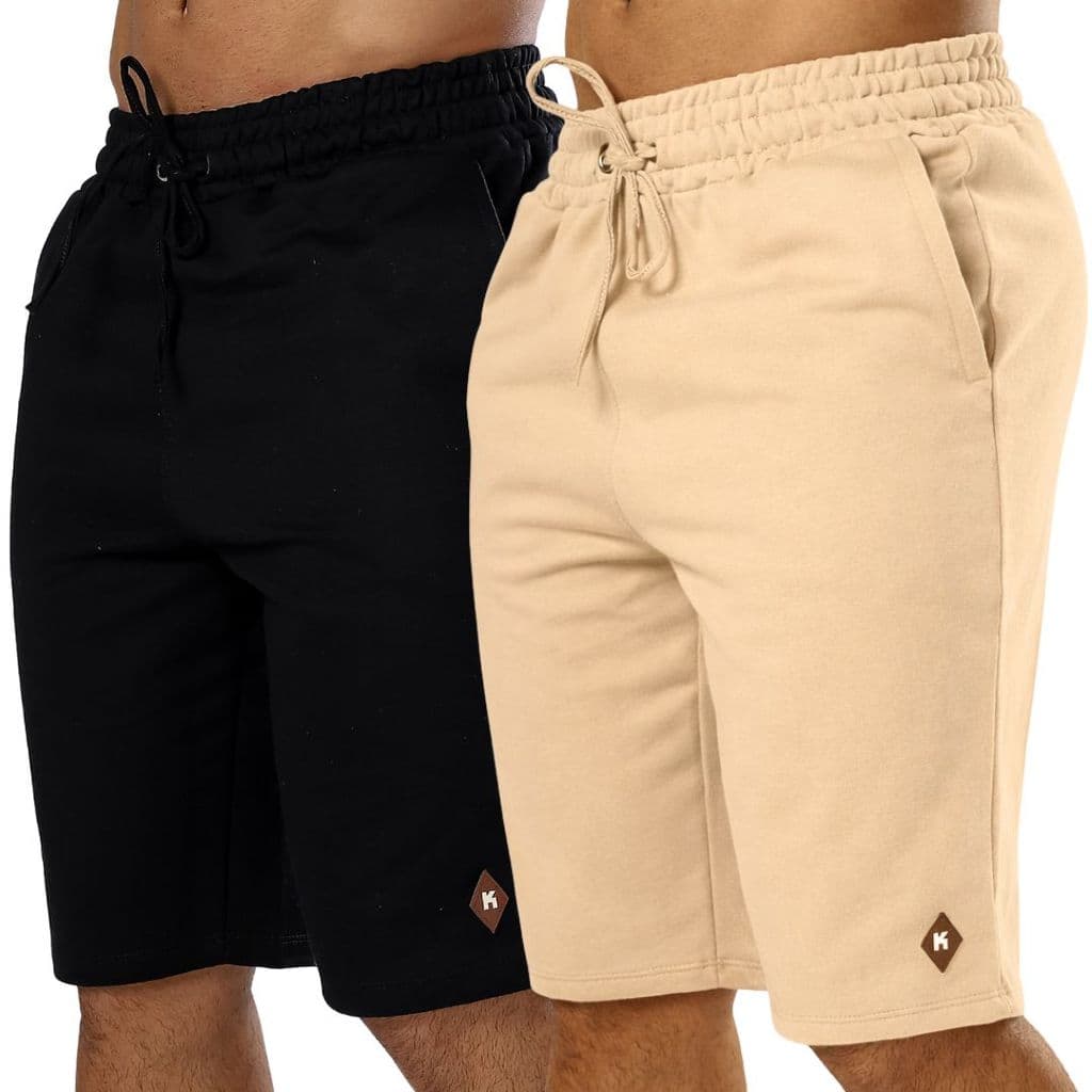 Kit 2 Bermudas Masculinas Moletom Casual Verão Dia a Dia Short Moletom Carca Masculina Homem