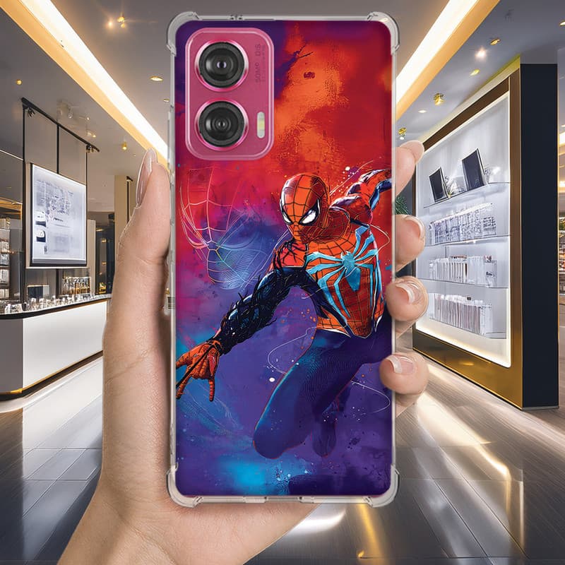 Capa Capinha MOTO G75 G73 G71 G62 G60S G60 G55 G54 G52 G50 G42 Anti-impacto Personalizada geek ARANHA homem (4145)