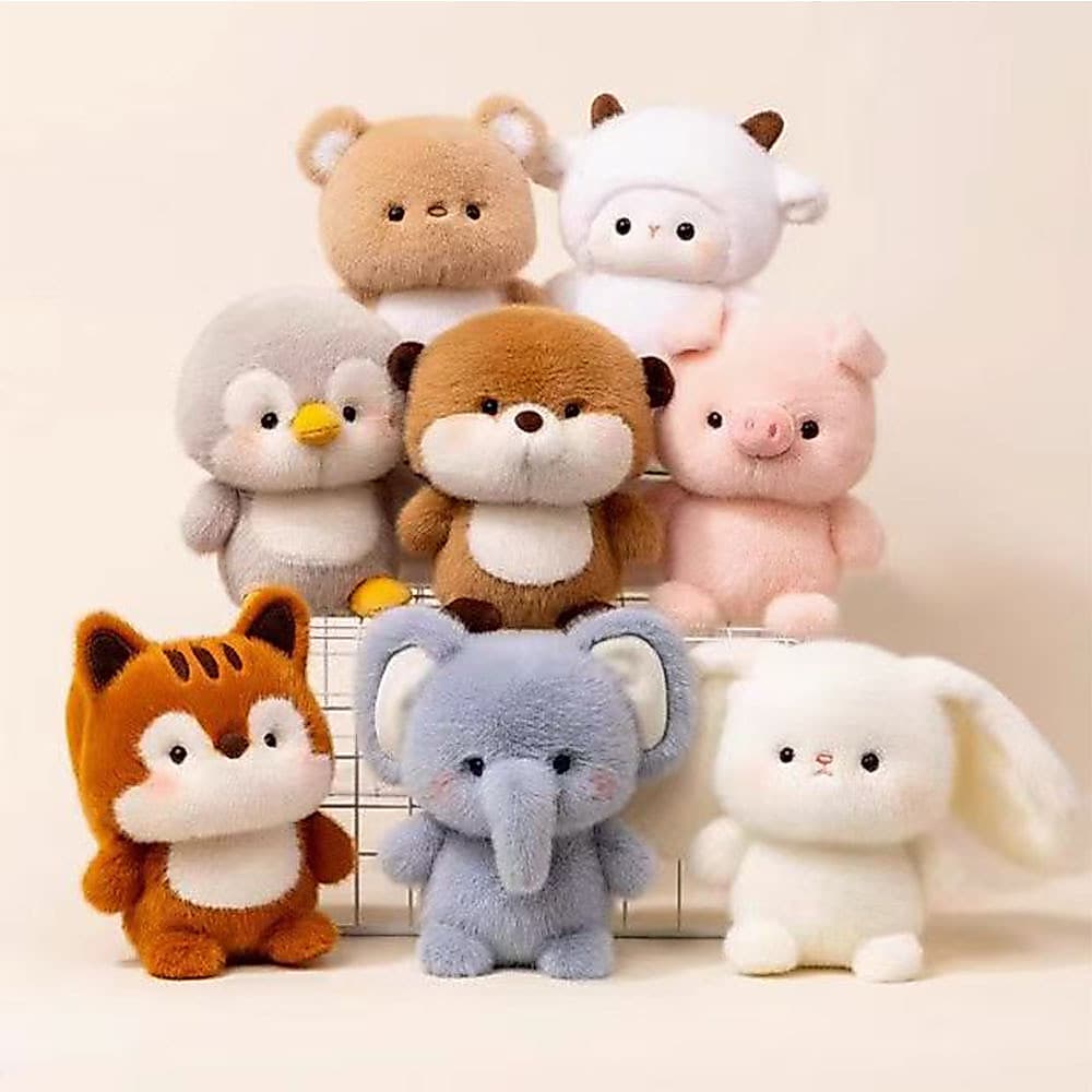 Brinquedo de Pelúcia Elefante Coelho Branco, Fofo e Macio, Decoração de Mesa Estilo Cartoon FHN0 VDPF