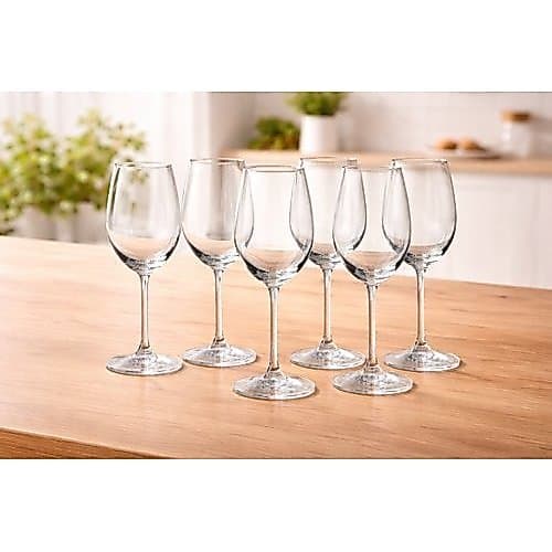 Kit 6 Taças Cristal Transparente 440ml Designer Elegante Alta Qualidade