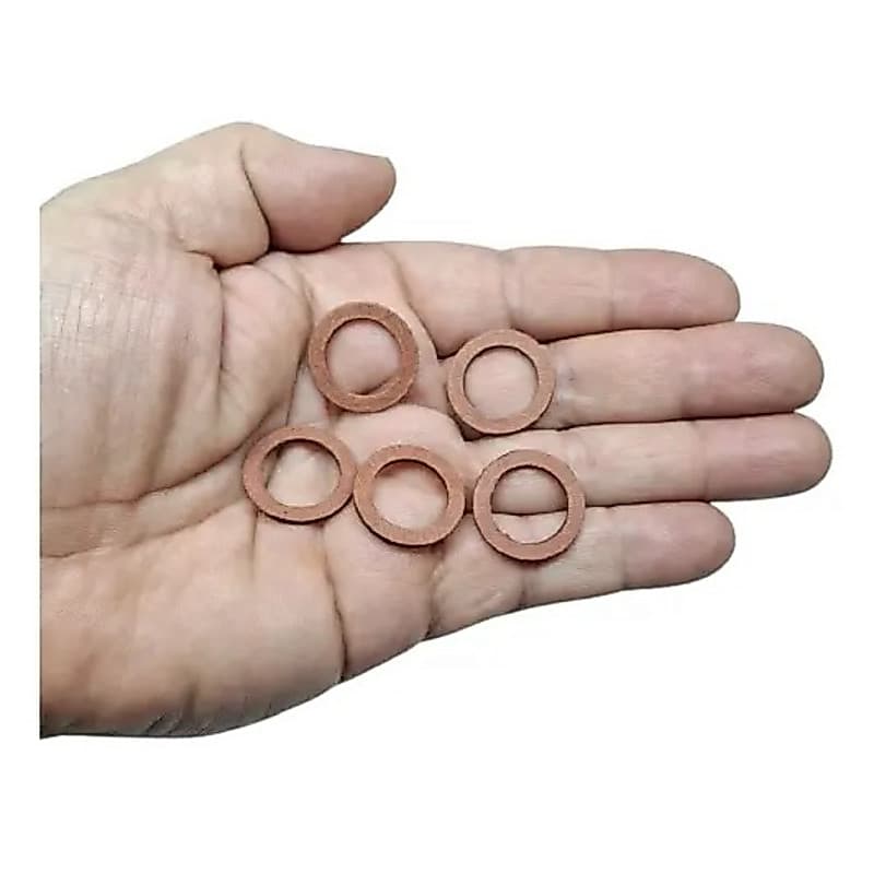 5 Arruelas Fibra M14 Parafuso Óleo XT 600 RD 350 Virago 250 Vedação Motor