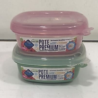 Kit 2 Pote Quadrado 1915 ml Mantimentos porta quadrado alimentos resistente