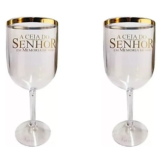 Taca Decoração Para Ceia Do Senhor Acrílico 16 cm Suco kit com 2 unidades