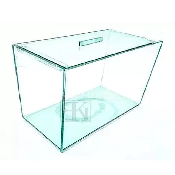 aquario pequeno peixes beta vidro 25x13x18cm Beteira decoração n2
