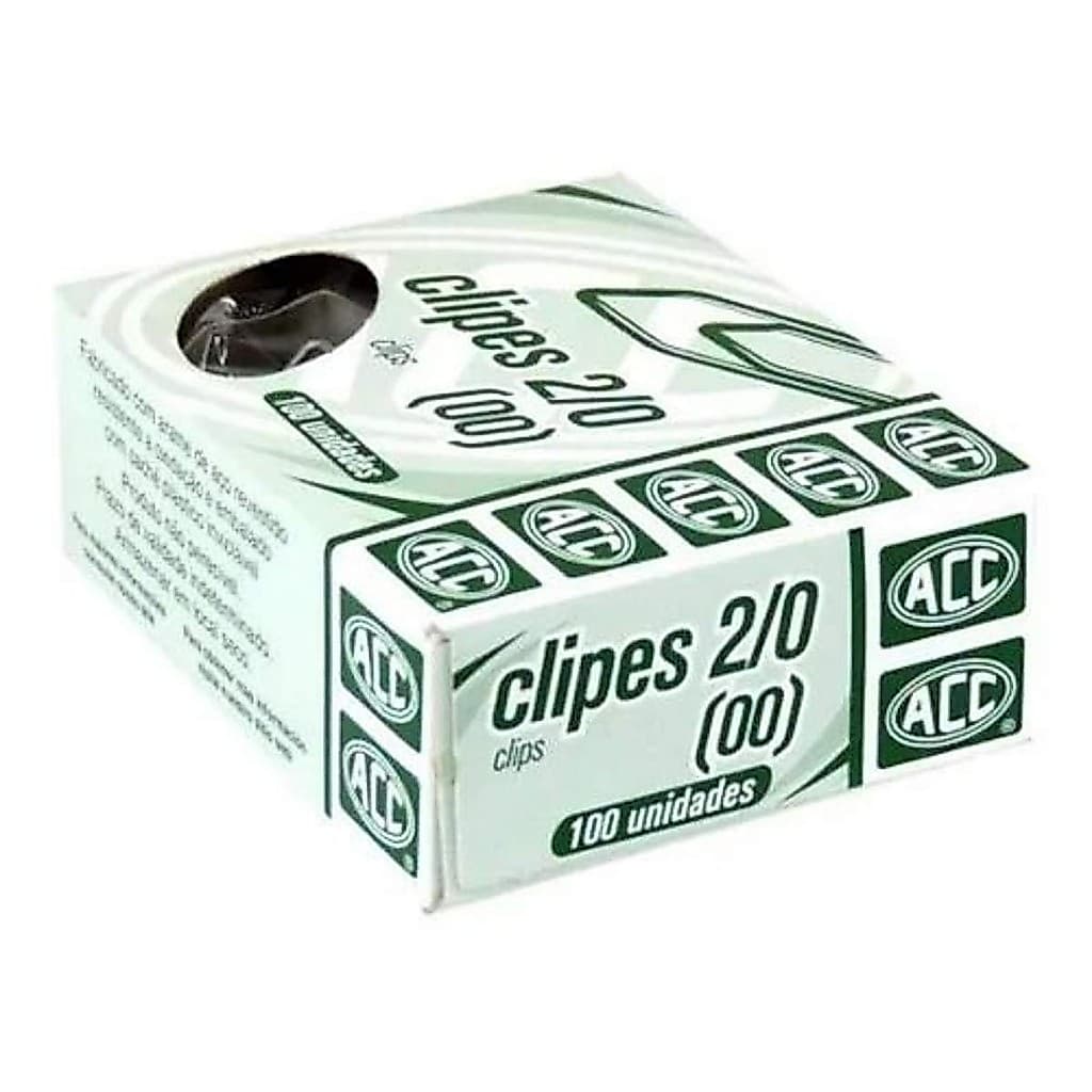 Clips Galvanizado 2/0 ACC 100un para Papel