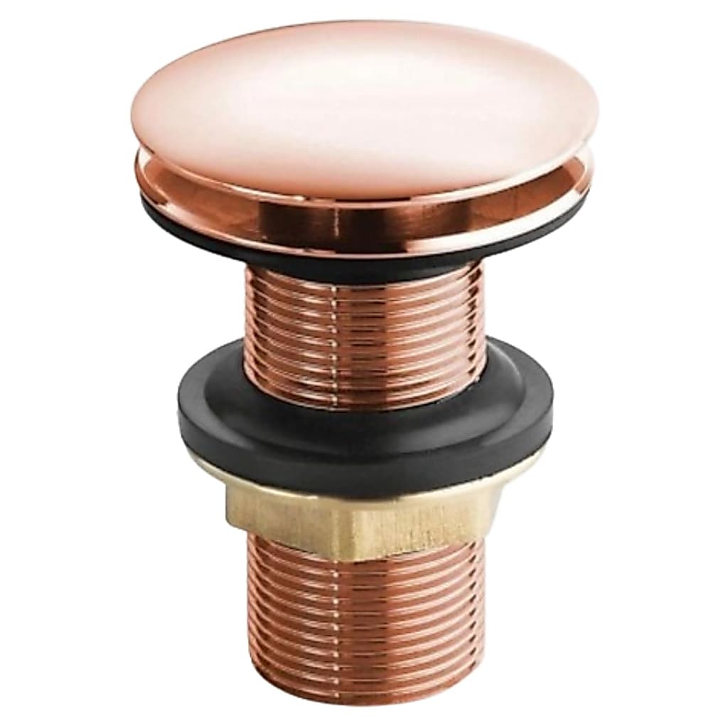 Valvula Ralo Click Rose Gold Pia Lavatório Cuba Metal 7/8