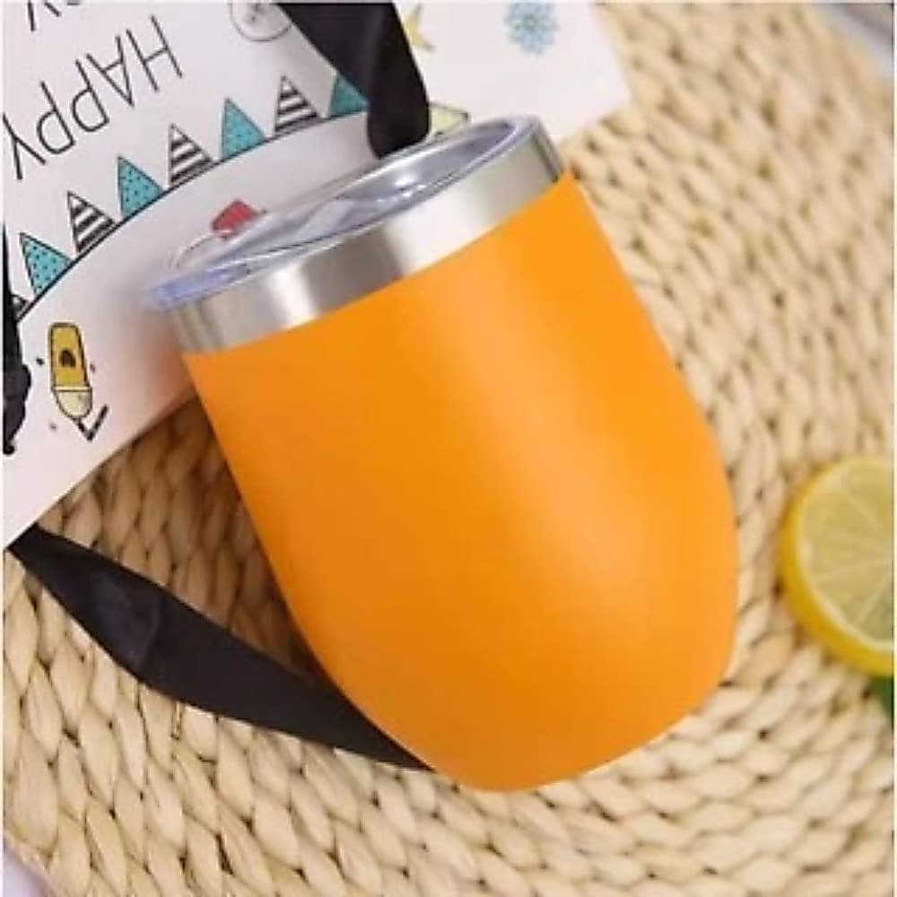 Copo Térmico Mini Ovo 70ml Inox Cuia com Tampa Acrílica e Canudo de Aço