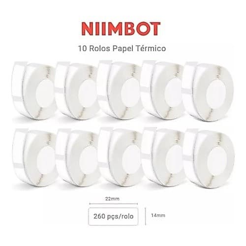 10 Rolo De Etiqueta Niimbot D110 D101 D11 14x22mm (2600pçs)