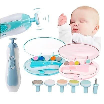 Lixa de Unha Elétrico Aparador Cortador Para Bebê Infantil Com Estojo