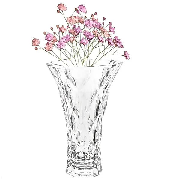 Vaso de Vidro Diamond Lyor 8x15cm – Luxo Sofisticação Decoração