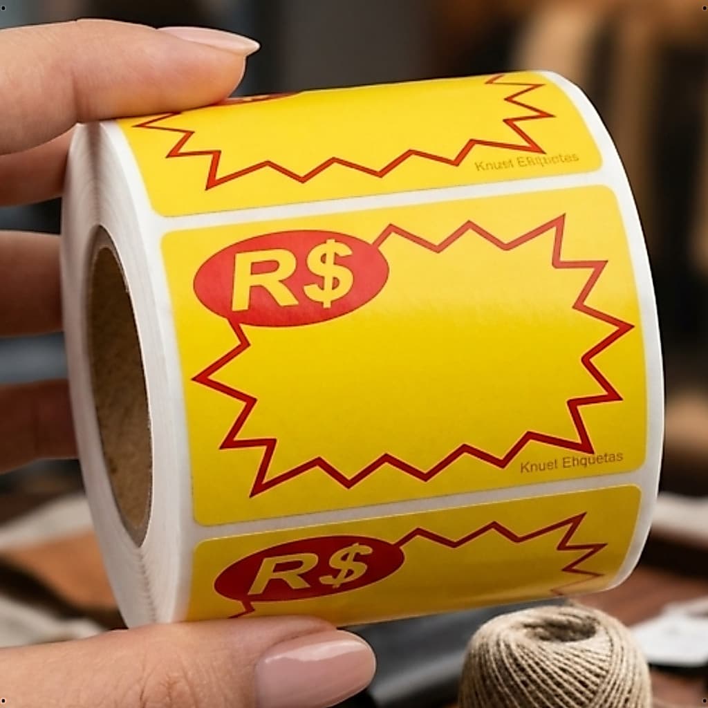 500 ETIQUETA ADESIVA OFERTA PARA PREÇO R 60X40mm AMARELA PROMOÇÃO - ENVIO IMEDIATO - 6X4cm SPLASH