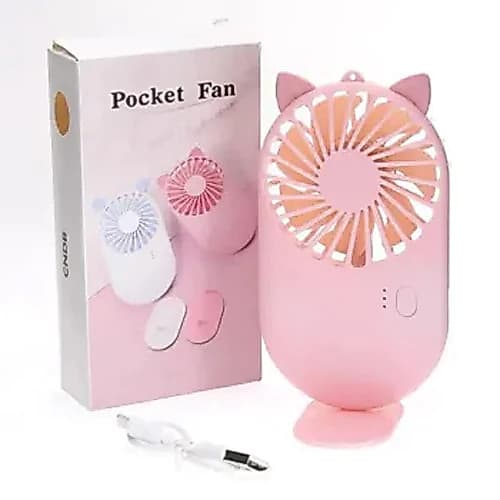 Mini Ventilador De Cílios Pocket Fan Rosa