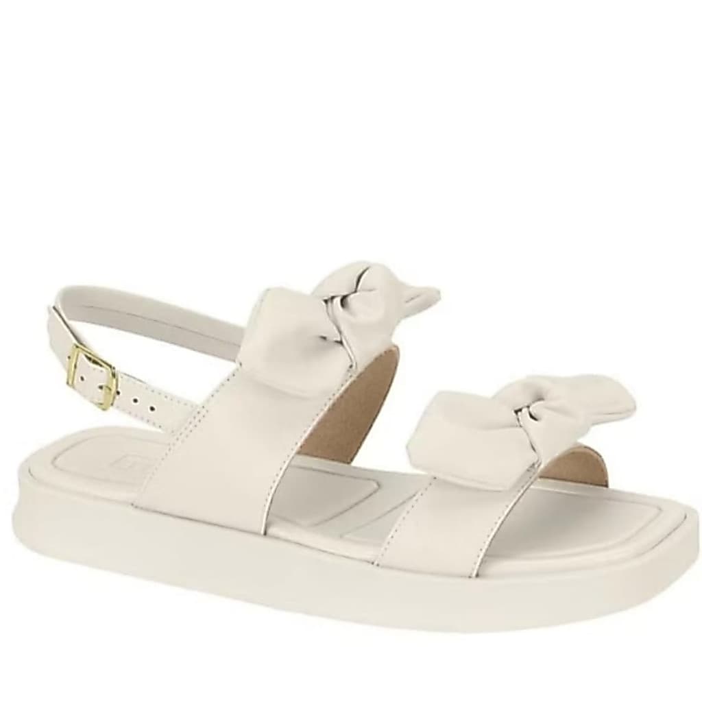 Sandália Feminina Moleca Laço 5506.106 Casual Branco Off