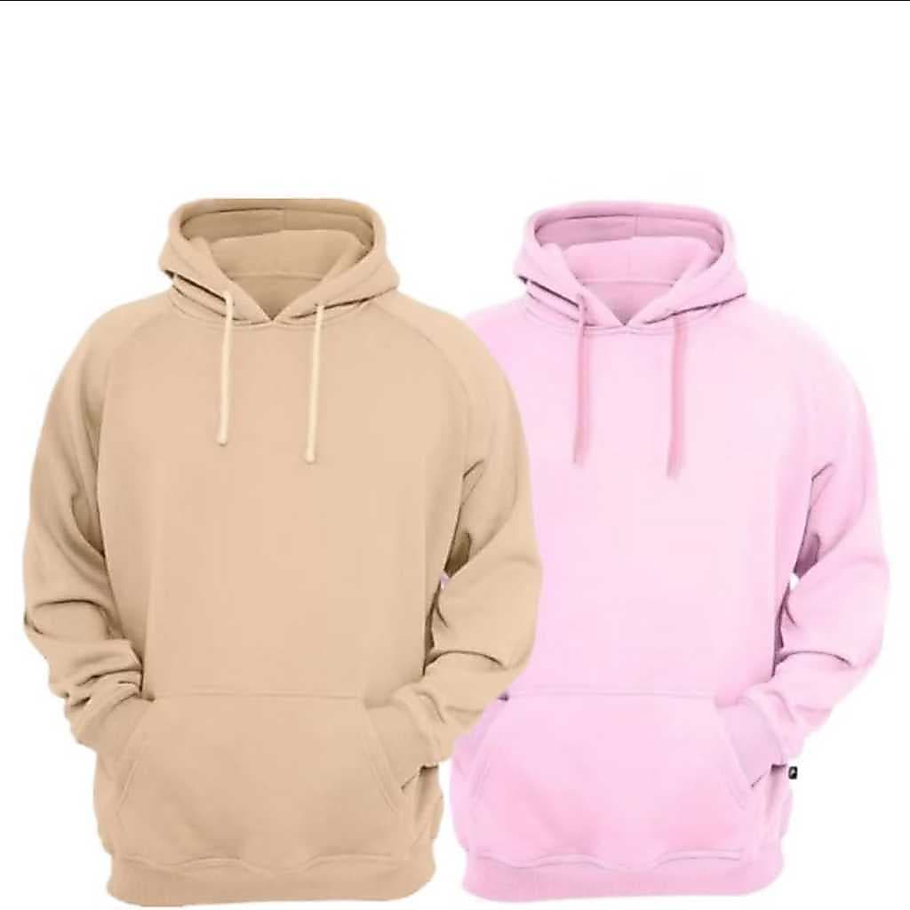 Kit 2 Moletom Canguru Com Capuz e Bolso Liso Unissex Masculino e Feminino Flanelado