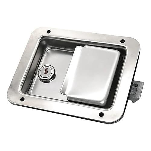 Fechadura Aço Porta Baú Maleiro Furgão Motor Home Ônibus