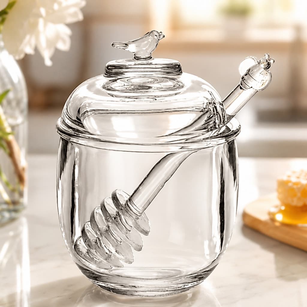 Meleira 150ml De Cristal Com Pegador E Tampa Bird Wolff