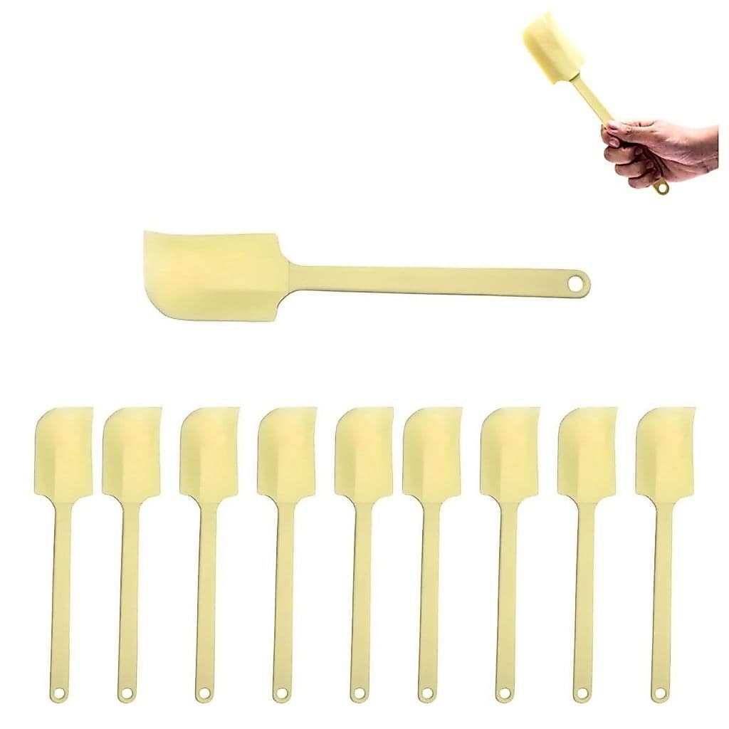 Kit 10 Espátula De Silicone Pão Duro Raspa Sobra 27cm Espatula De Manipulação