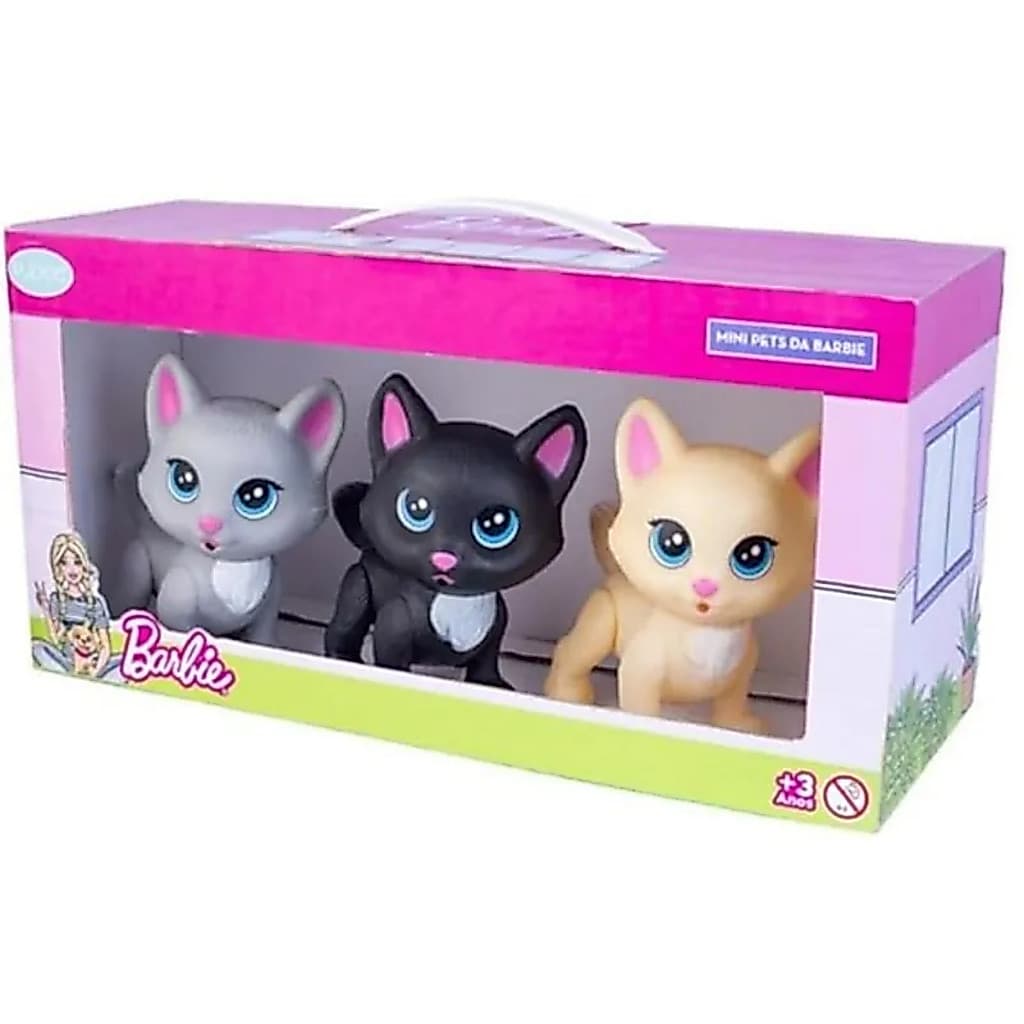 Kit Packs Mini Gata Creme Preto e Cinza