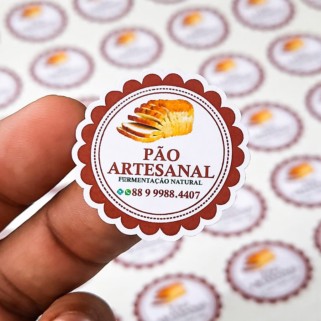 Kit Etiquetas Adesivo Personalizado Vinil Plotado 4x4 e 3x3