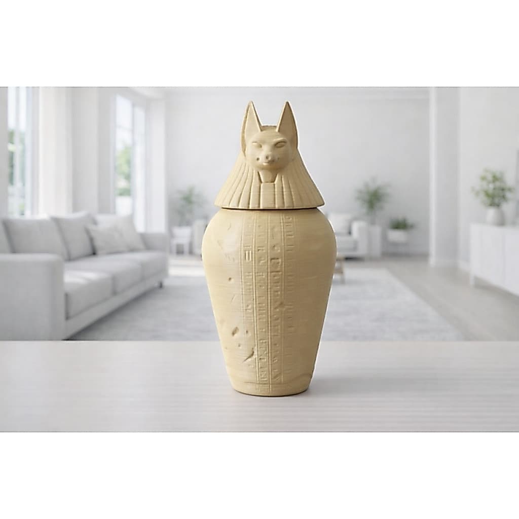 Vaso canopo urna Anubis Guardião Dos Mortos - Egito - Egípcio - linha luxo - BGG0192