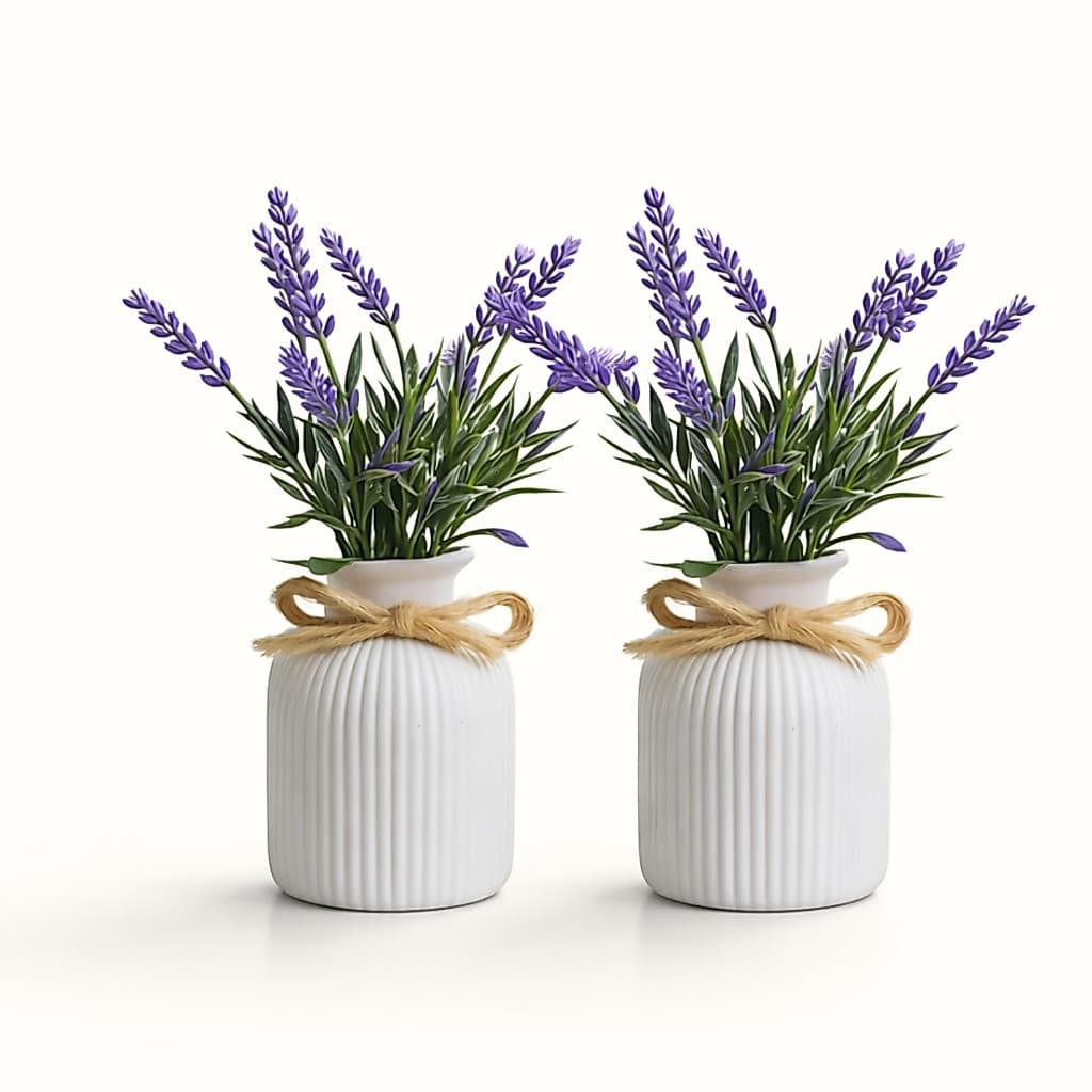 Planta artificial Kit 2 Arranjos de flores para decoração